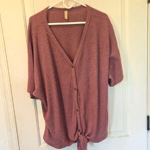 Button-Up Knit Top